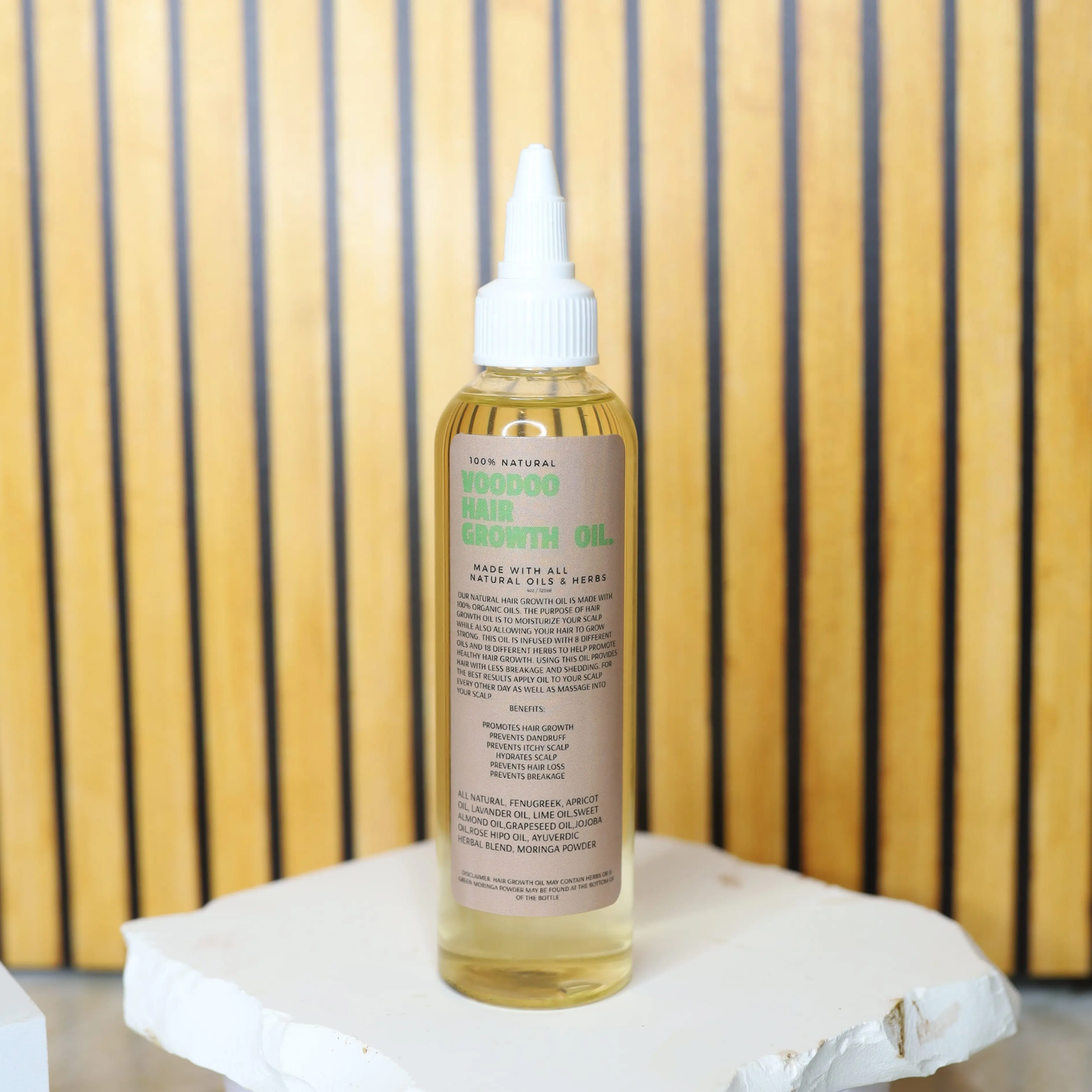 Voodoo Hair Growth Oil | 100% Natural Herbal Rosemary & Lemongrass Scalp Oil (4 oz)