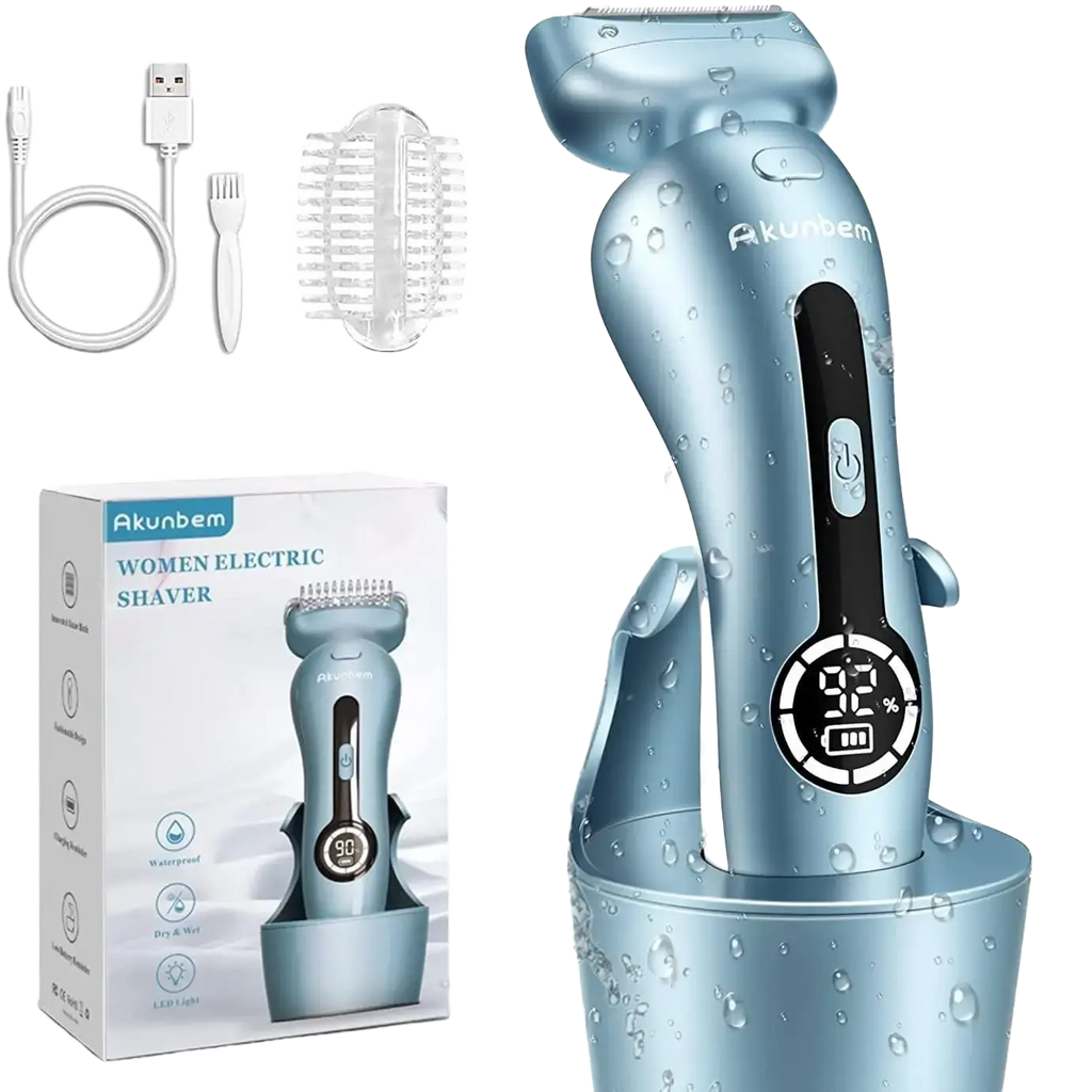3-in-1 Electric Shaver for Women | IPX7 Waterproof, LED Display, Wet & Dry Razor for Bikini, Legs & Underarms