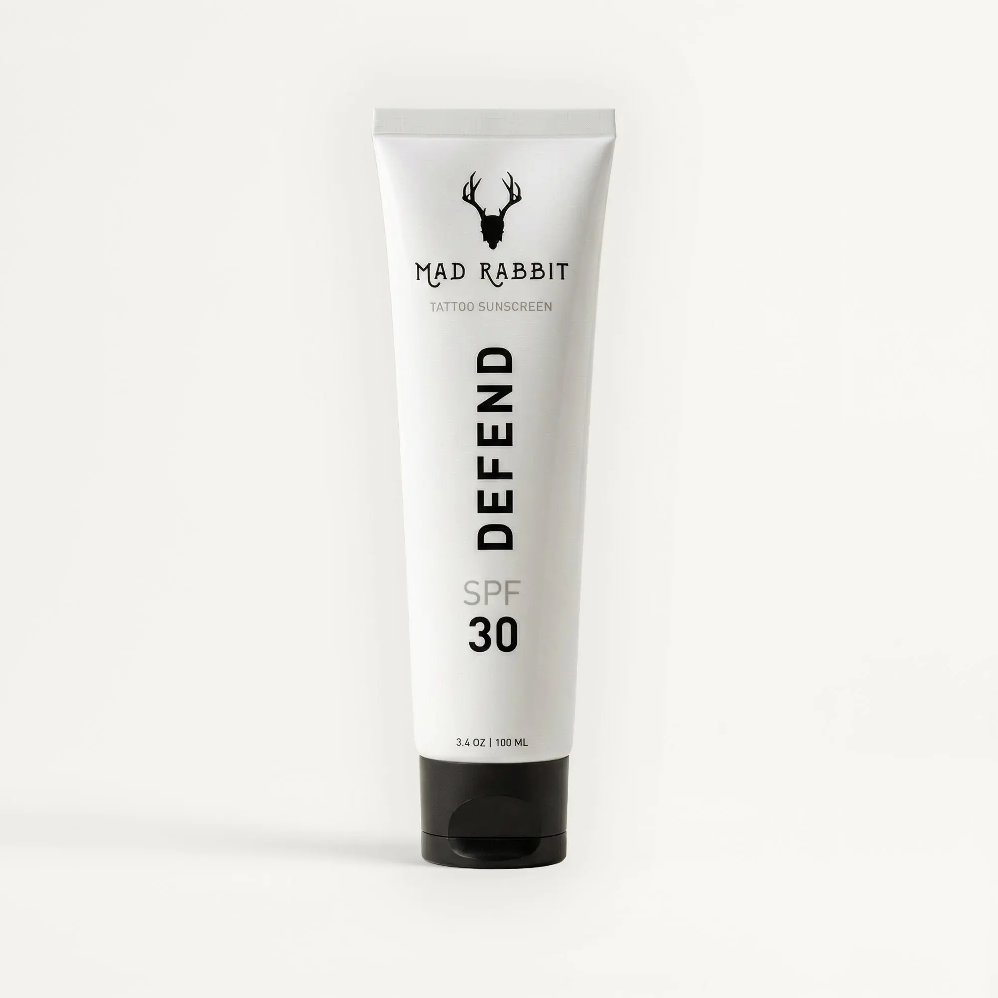Mad Rabbit Defend Tattoo Sunscreen SPF 30 | 100% Mineral, Reef-Safe, Anti-Fade (3.4 oz)