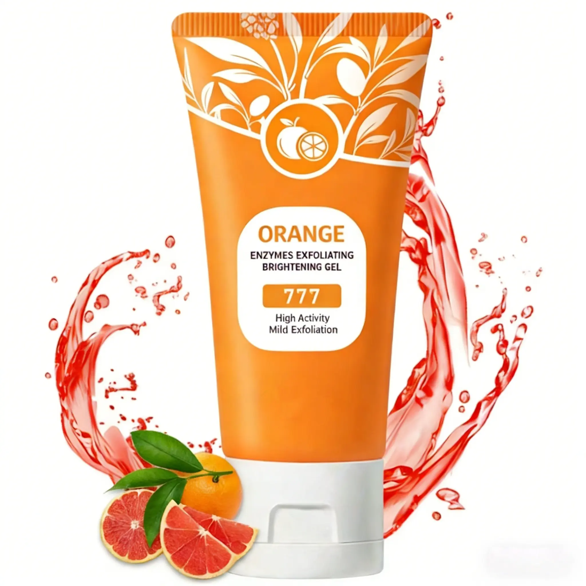 【2026 Upgrade】Orange Scented Exfoliator Clear Gel 777 - Gentle Exfoliation for Face & Body, Deep Cleansing, Nourishing & Moisturizing, Suitable for All Skin Types peachy skin moroccan exfoliating