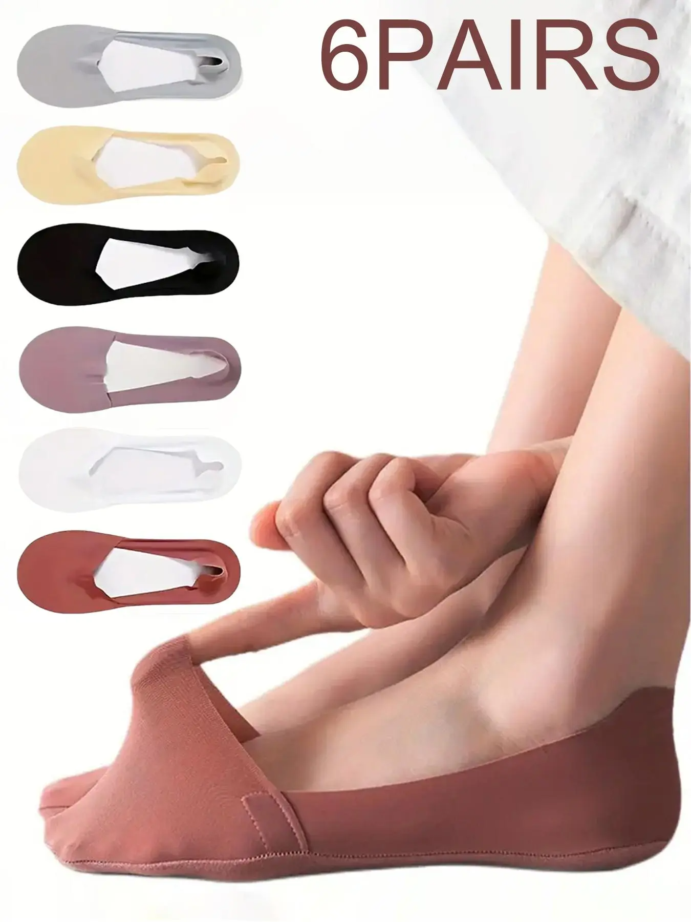 Women's Non-Slip No-Show Socks | Soft, Breathable, Low Cut for Flats | Multi-Pack