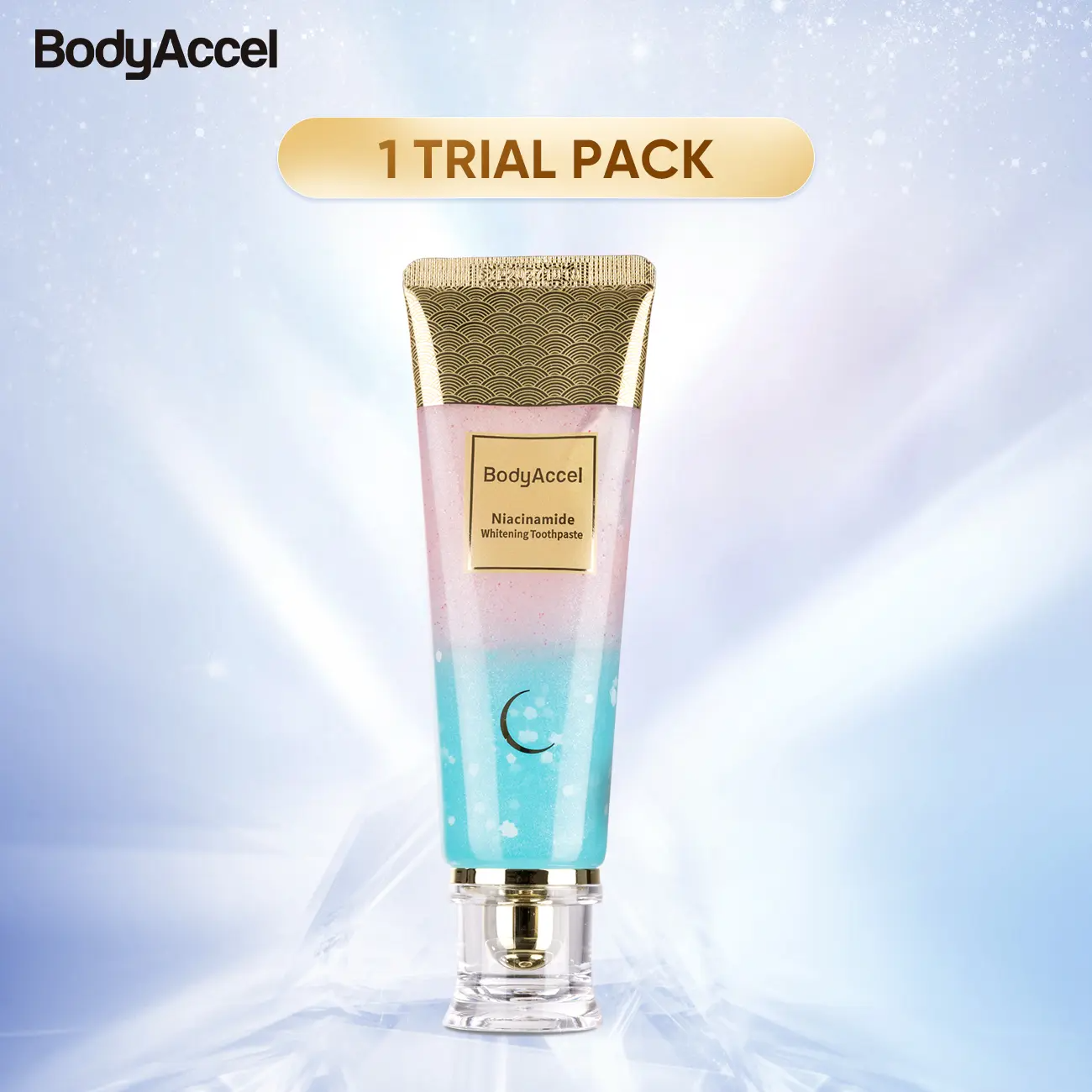 BodyAccel Niacinamide Whitening Toothpaste | Triple Whitening, Fluoride-Free, Peach Flavor | 100g