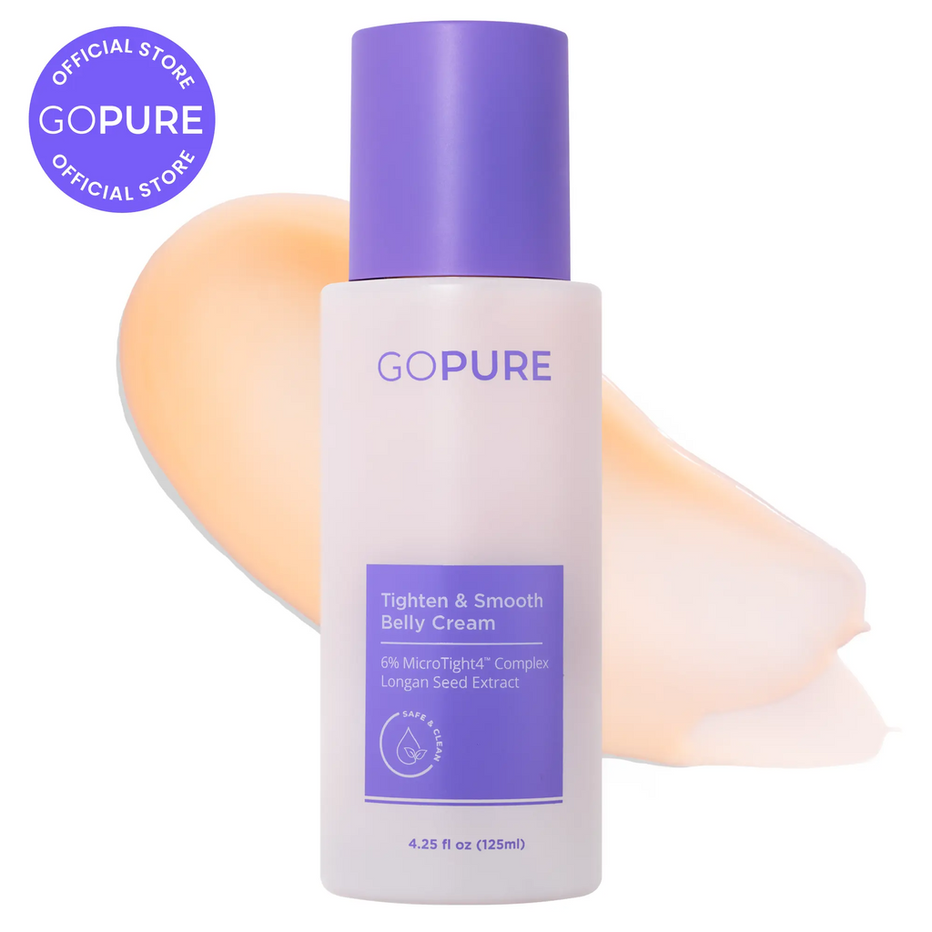 GOPURE Tighten & Smooth Belly Firming Cream | 6% MicroTight4 Complex | Stretch Marks & Loose Skin | 125ml