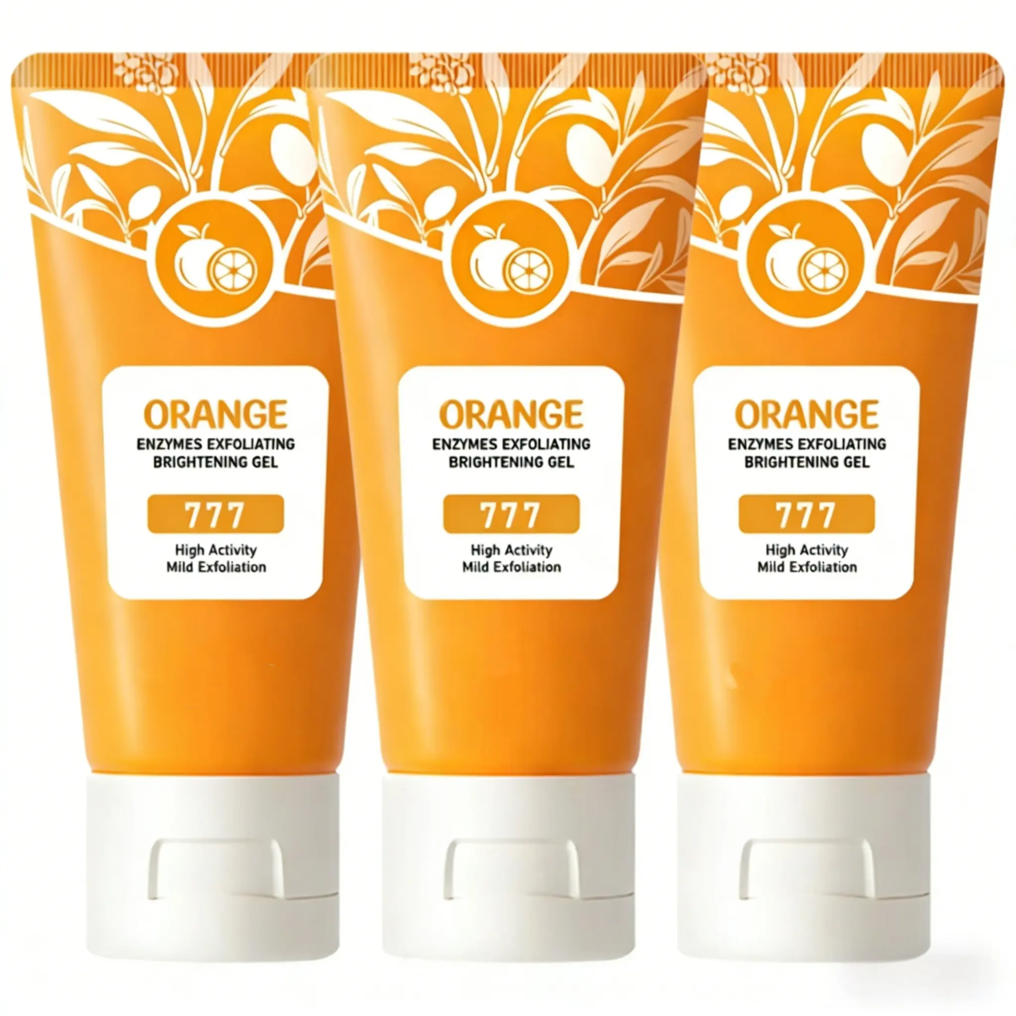 【2026 Upgrade】Orange Scented Exfoliator Clear Gel 777 - Gentle Exfoliation for Face & Body, Deep Cleansing, Nourishing & Moisturizing, Suitable for All Skin Types peachy skin moroccan exfoliating