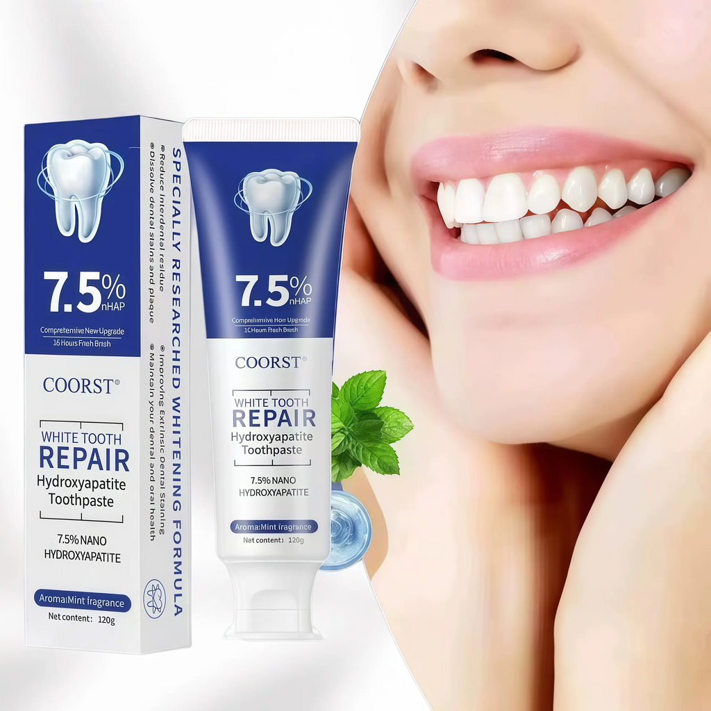 Hydroxyapatite Toothpaste | Enamel Repair & Teeth Whitening | Fluoride-Free, Sensitive Teeth | 4.23oz