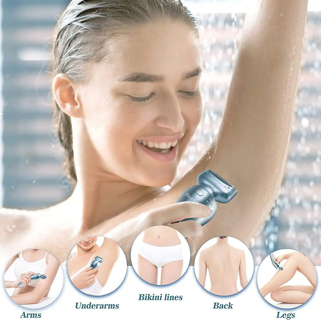 3-in-1 Electric Shaver for Women | IPX7 Waterproof, LED Display, Wet & Dry Razor for Bikini, Legs & Underarms