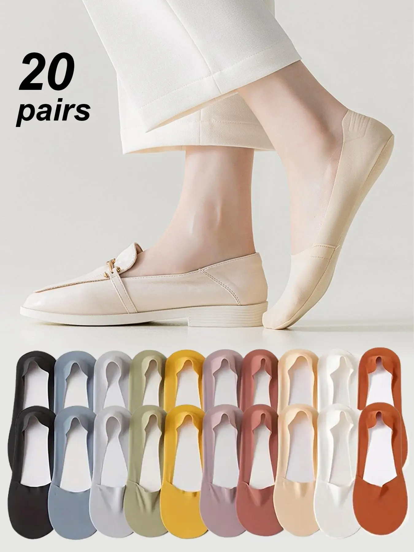 Women's Non-Slip No-Show Socks | Soft, Breathable, Low Cut for Flats | Multi-Pack