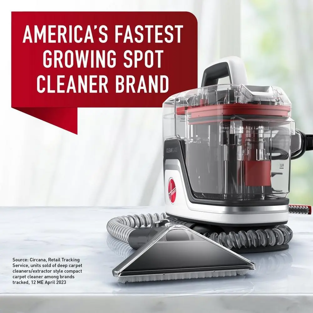 Hoover CleanSlate Pet Spot Cleaner | Portable Carpet & Upholstery Stain Remover | Powerful Suction & Oxy Formula