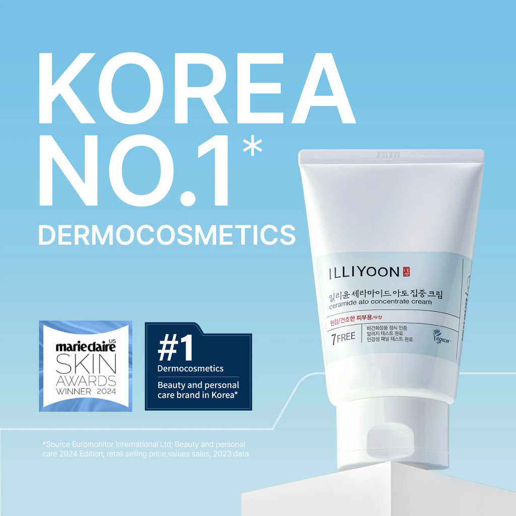 ILLIYOON Ceramide Ato Concentrate Cream | 100H Hydration, Plant-Sourced Ceramides | Vegan & Fragrance-Free