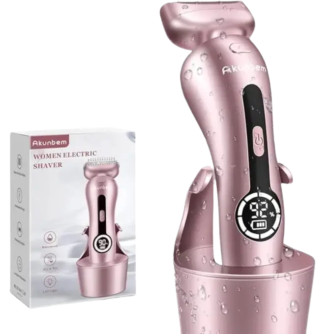 3-in-1 Electric Shaver for Women | IPX7 Waterproof, LED Display, Wet & Dry Razor for Bikini, Legs & Underarms