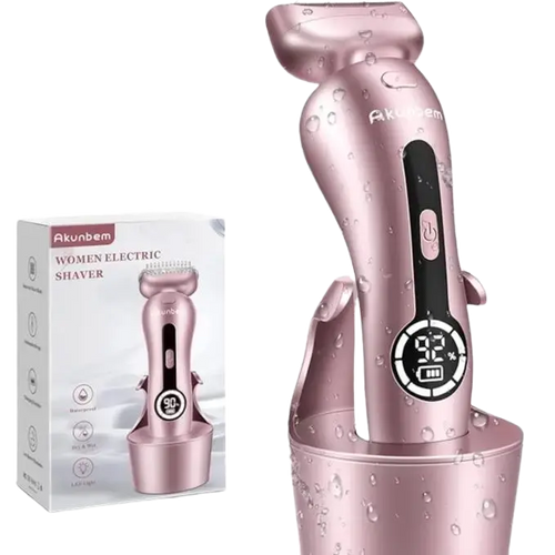 3-in-1 Electric Shaver for Women | IPX7 Waterproof, LED Display, Wet & Dry Razor for Bikini, Legs & Underarms