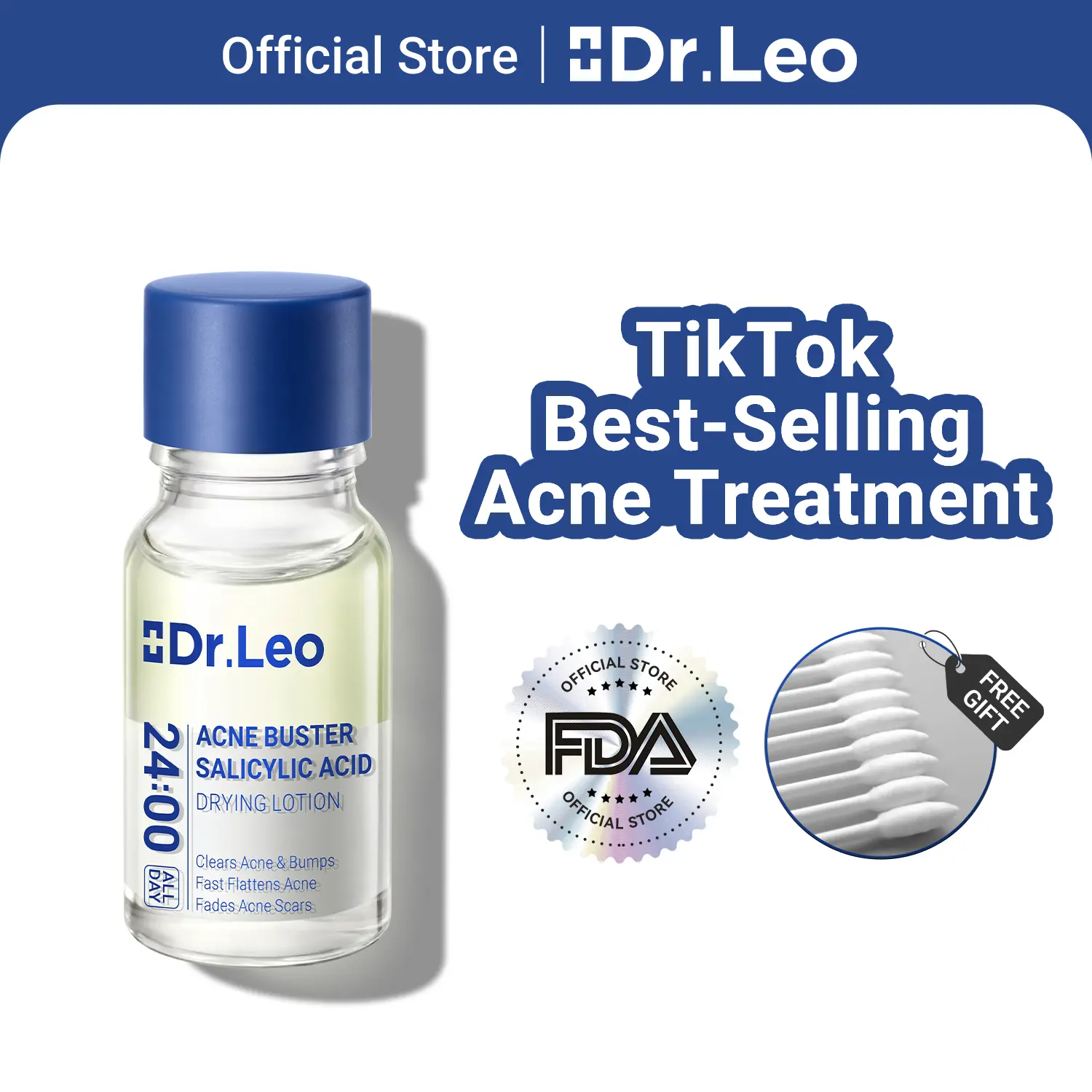 Dr.Leo Drying Lotion | Salicylic Acid & Niacinamide Blemish Spot Treatment for Acne-Prone Skin