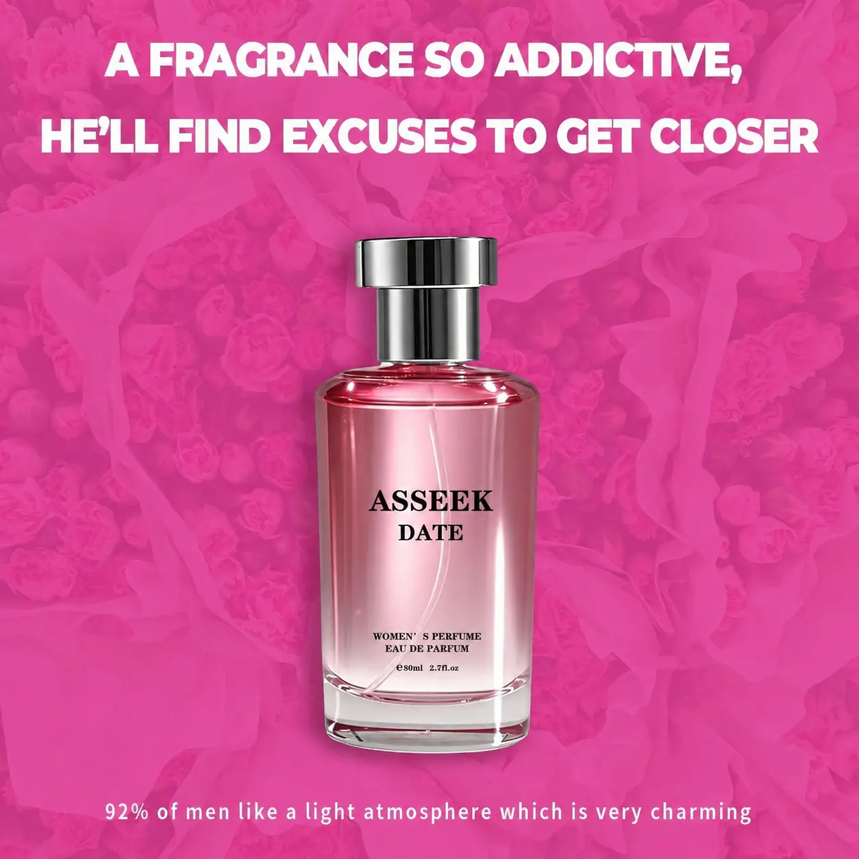 ASSEEK DATE Eau de Parfum | Long-Lasting Caramel Vanilla Gourmand Fragrance, 80ml (2.7 fl oz)