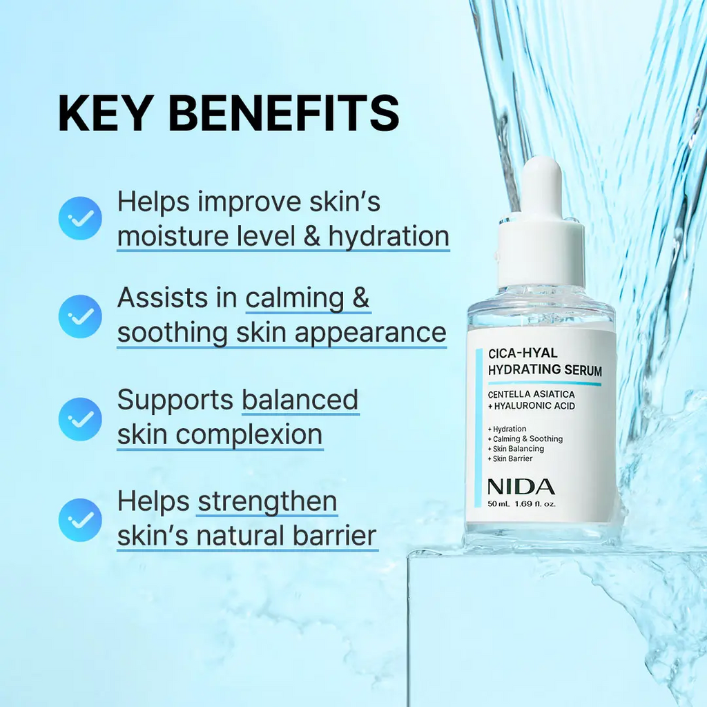 NIDA Serum | Peptide-Propolis & CICA-Hyaluronic Acid | Anti-Wrinkle & Deep Hydration