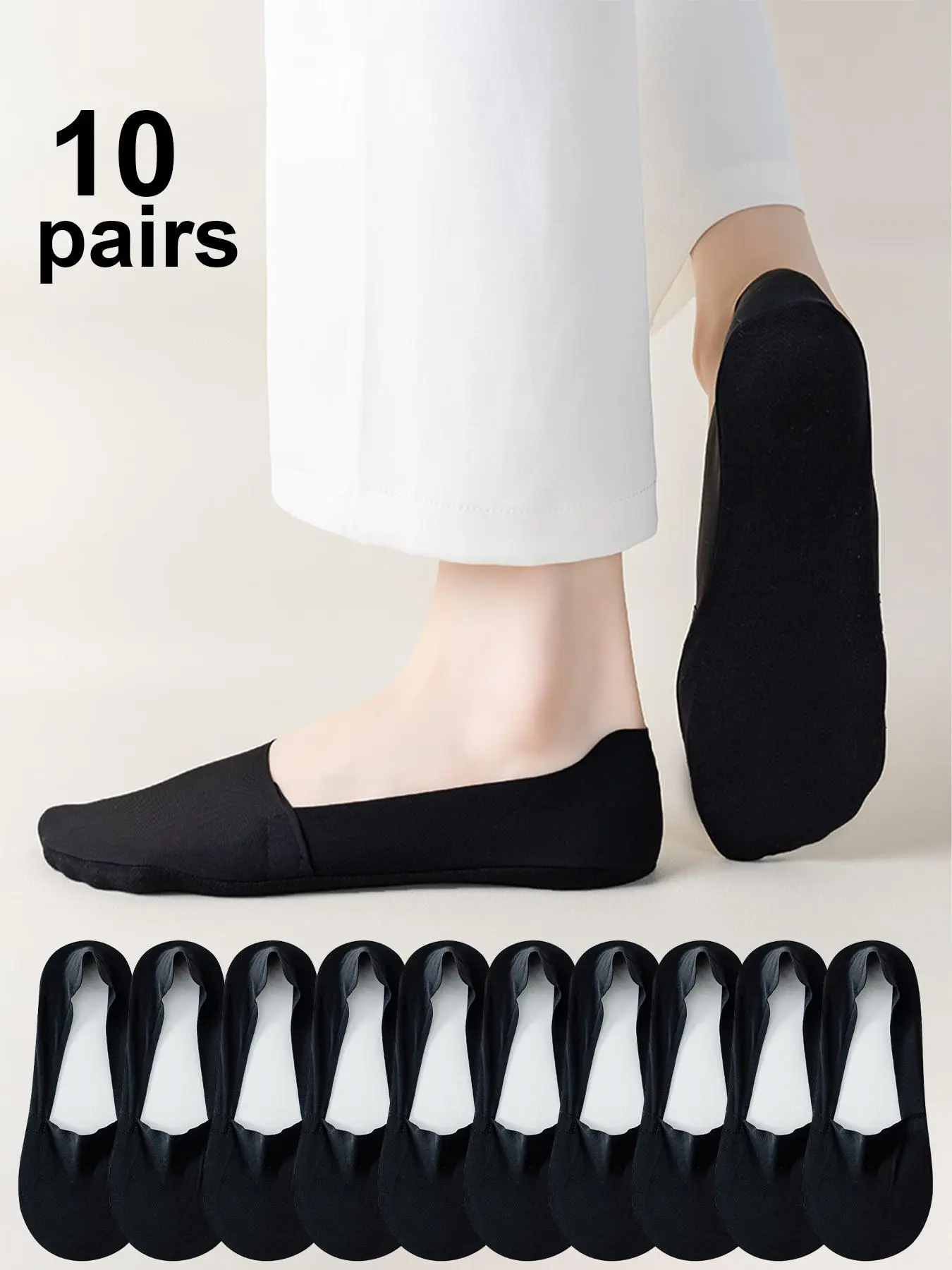 Women's Non-Slip No-Show Socks | Soft, Breathable, Low Cut for Flats | Multi-Pack