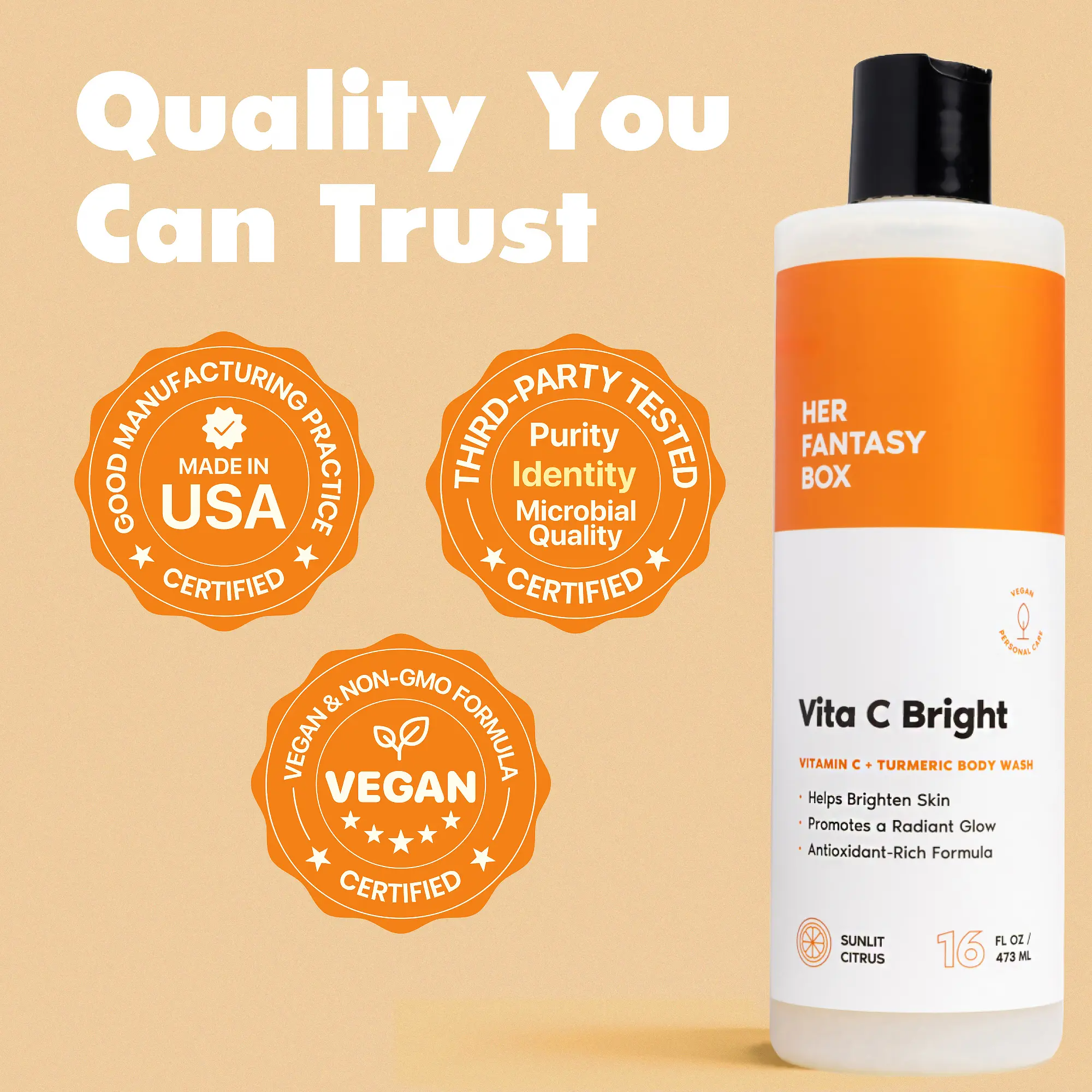 Vita C Bright Body Wash | Vitamin C & Turmeric for Radiant Glowing Skin
