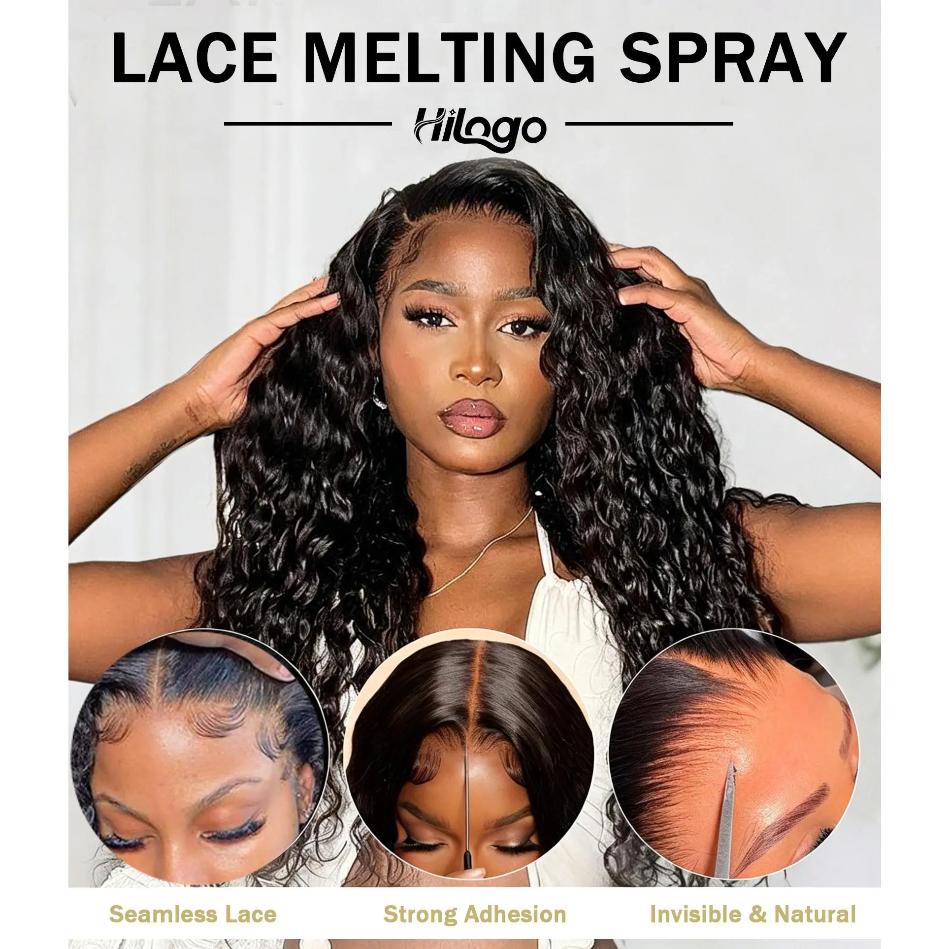 Hilogo Lace Melting Spray | Strong Hold, Waterproof & Natural Hairline | 180ml Upgraded Formula