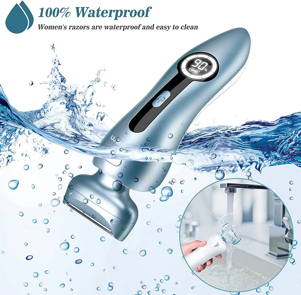 3-in-1 Electric Shaver for Women | IPX7 Waterproof, LED Display, Wet & Dry Razor for Bikini, Legs & Underarms