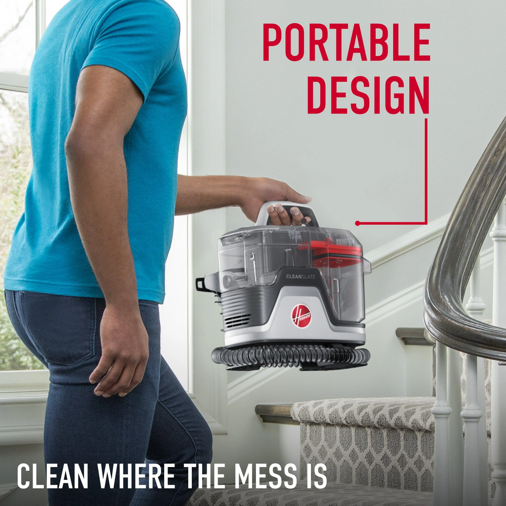 Hoover CleanSlate Pet Spot Cleaner | Portable Carpet & Upholstery Stain Remover | Powerful Suction & Oxy Formula