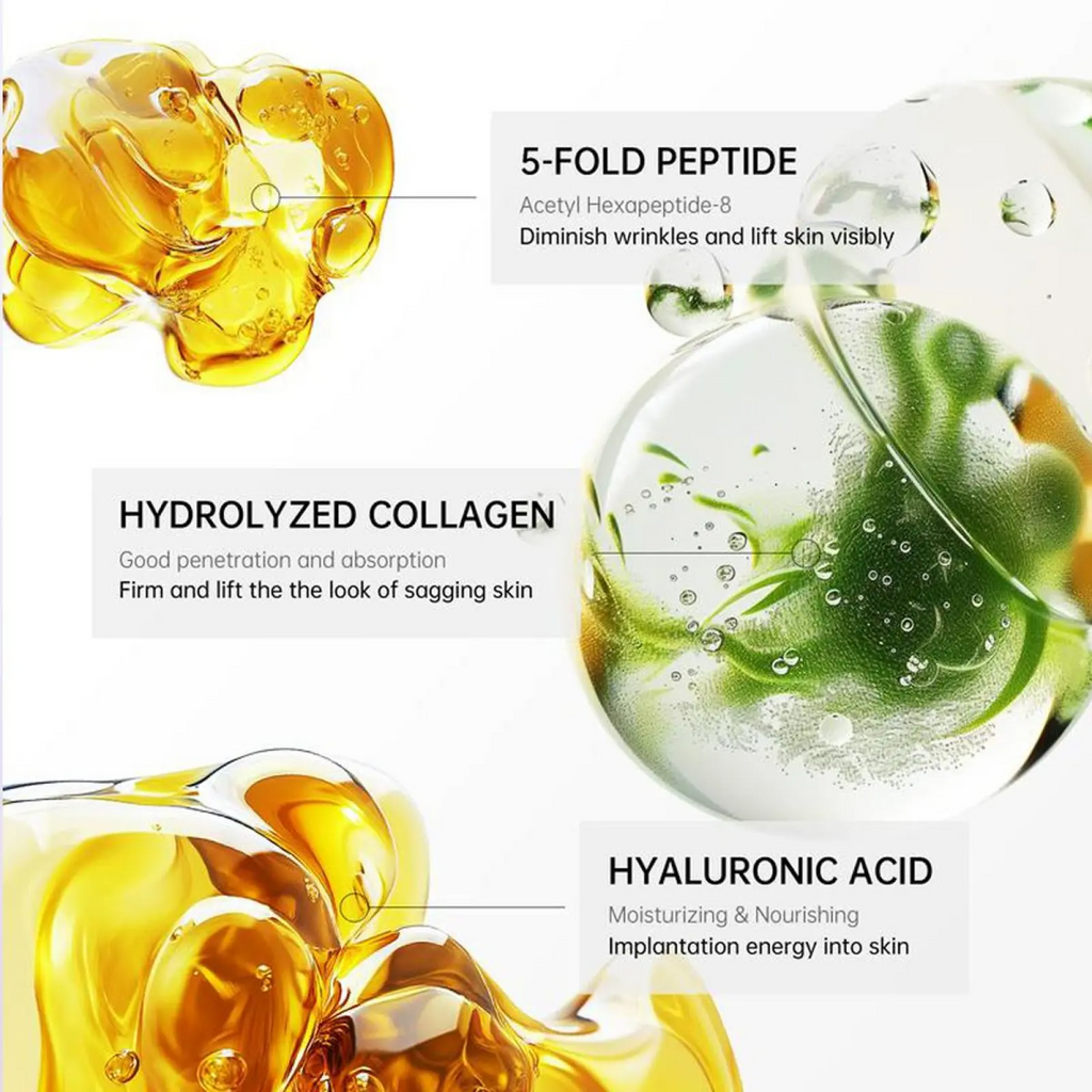 5-Roller Neck Firming Cream | Collagen, Hyaluronic Acid & Vitamin C+E | Anti-Wrinkle & Lifting