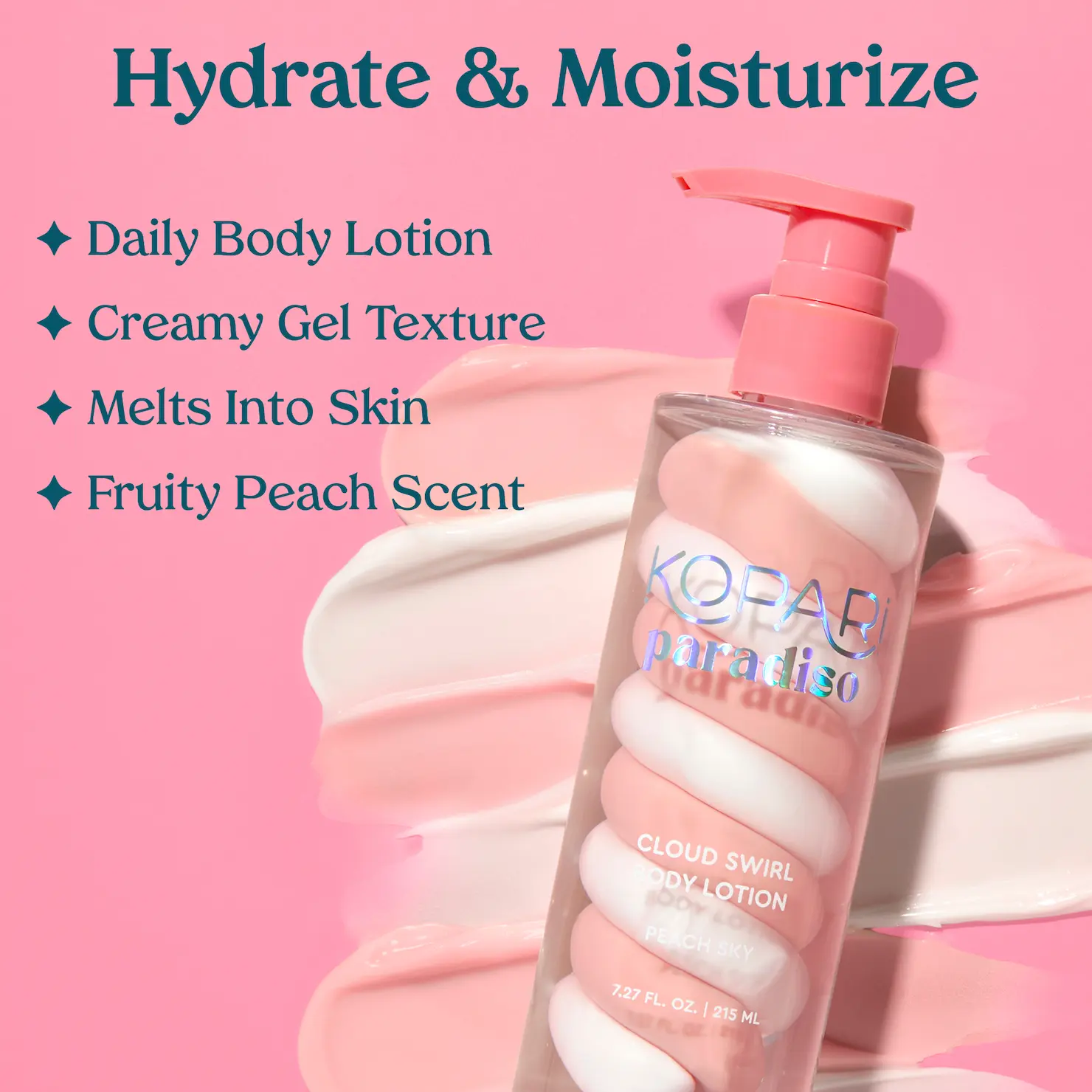 Kopari Paradiso Cloud Swirl Body Lotion | Instant Moisture, Fast-Absorbing | 3 Fragrance Duos