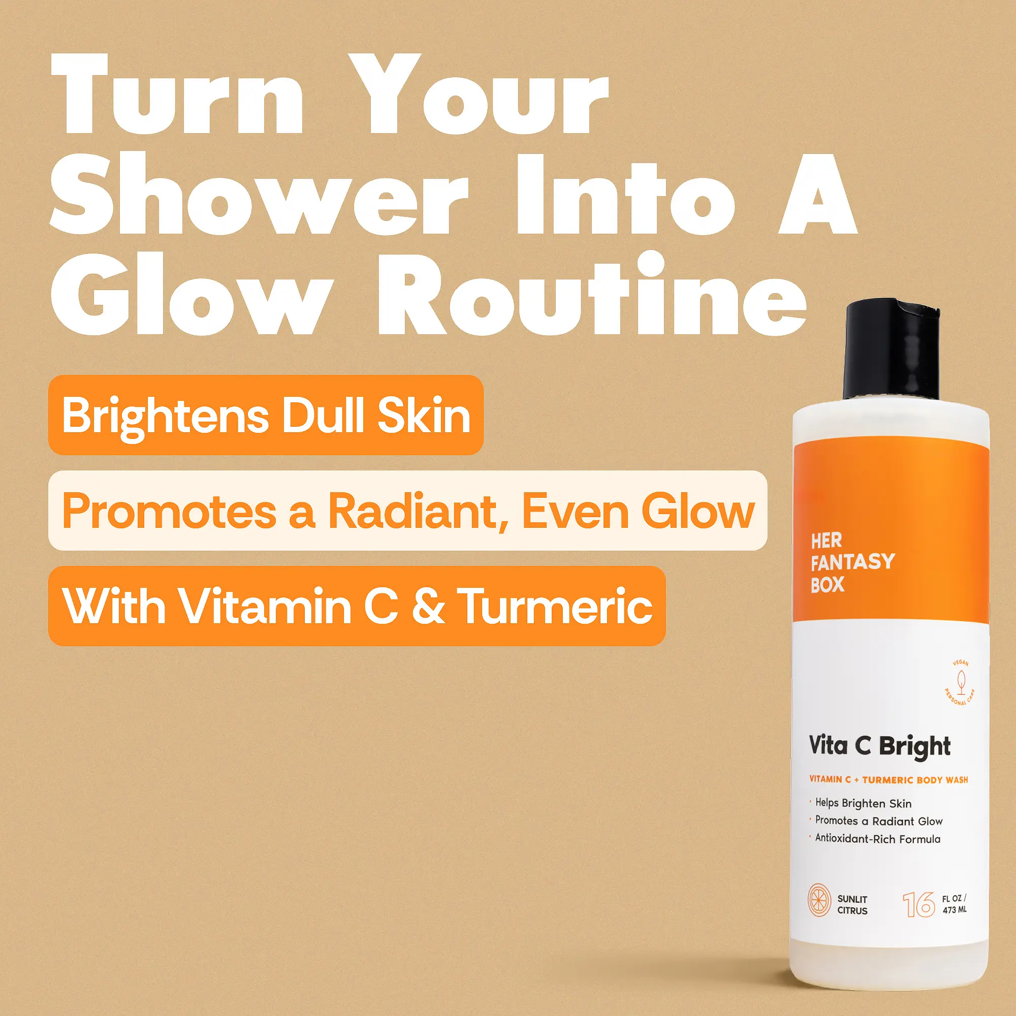 Vita C Bright Body Wash | Vitamin C & Turmeric for Radiant Glowing Skin