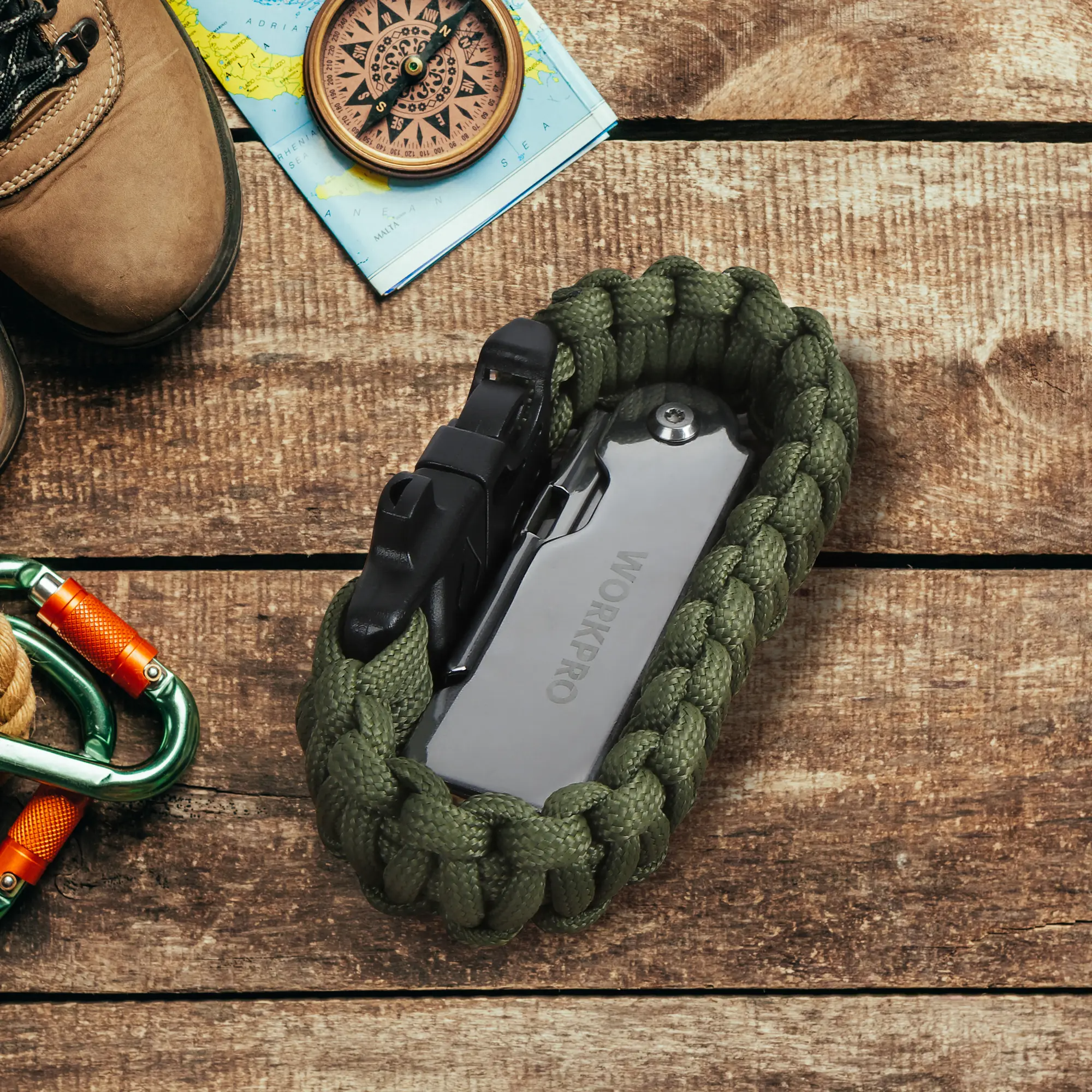 Quick-Change Folding Pocket Utility Knife | Belt Clip, Stainless Steel, Accepts All Standard Blades