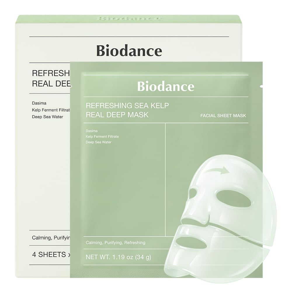 BIODANCE Bio-Collagen Real Deep Mask | Hydrating Overnight Hydrogel Face Mask | Korean Skin Care | 34g x 4
