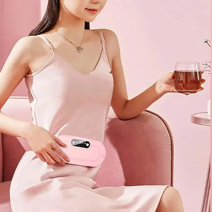 Portable Menstrual Heating Pad Belt | 3 Heat Levels & 4 Massage Modes, Cordless Period Cramp Relief for Women