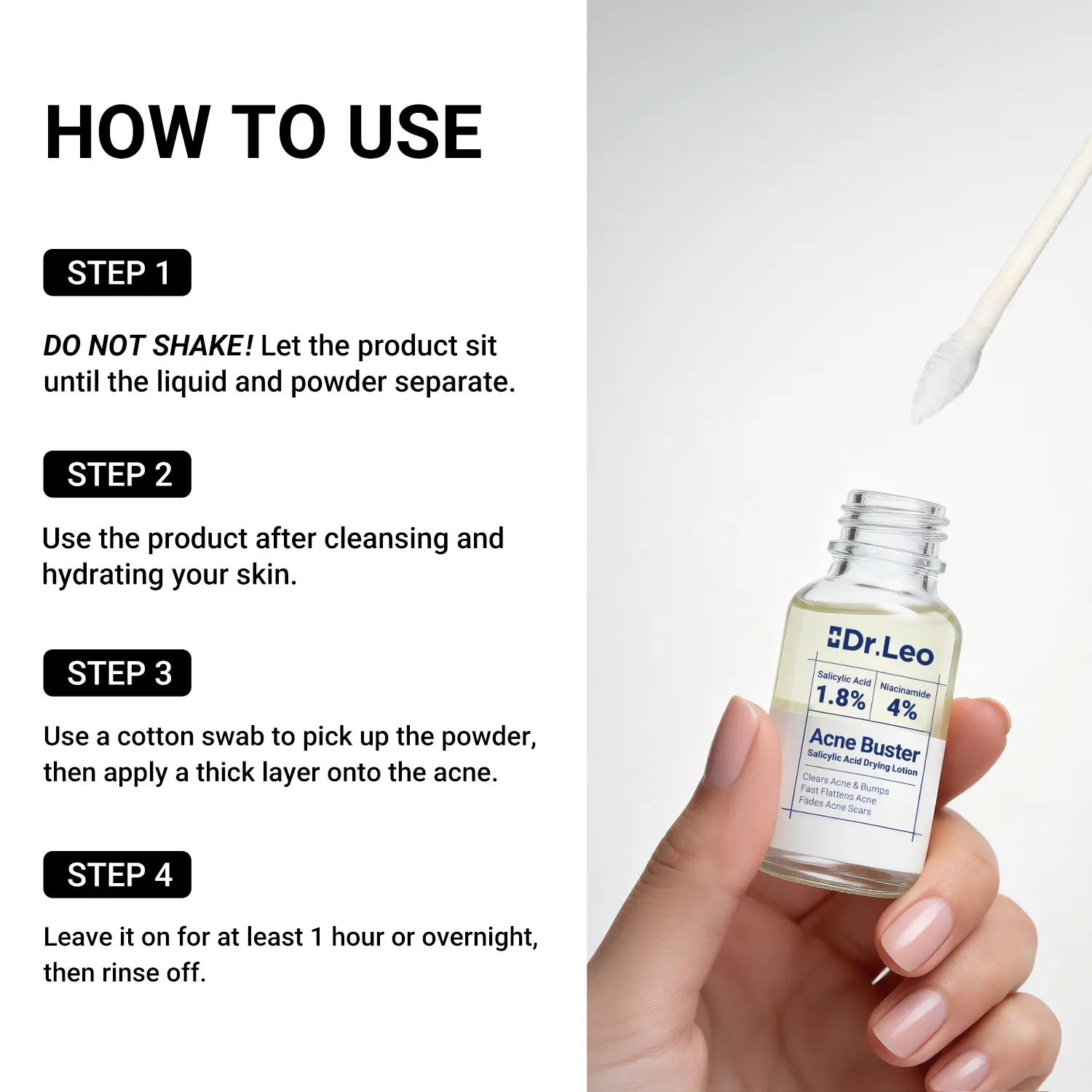 Dr.Leo Drying Lotion | Salicylic Acid & Niacinamide Blemish Spot Treatment for Acne-Prone Skin