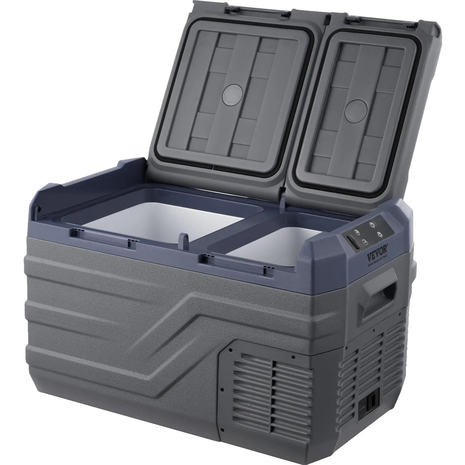 VEVOR 25L Portable Car Refrigerator Freezer | Dual Zone, Bluetooth App Control, -20°C to 20°C | 12V/24V/110-240V