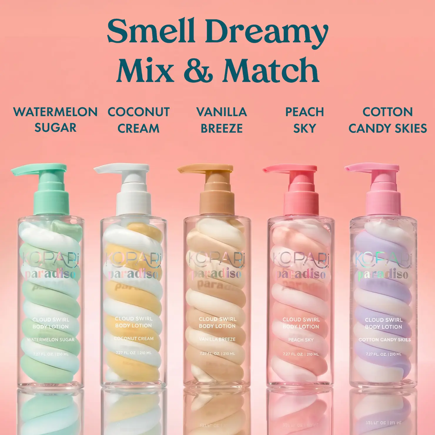 Kopari Paradiso Cloud Swirl Body Lotion | Instant Moisture, Fast-Absorbing | 3 Fragrance Duos
