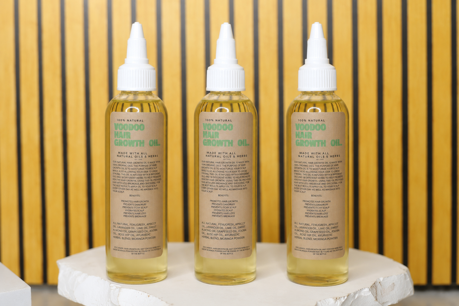 Voodoo Hair Growth Oil | 100% Natural Herbal Rosemary & Lemongrass Scalp Oil (4 oz)