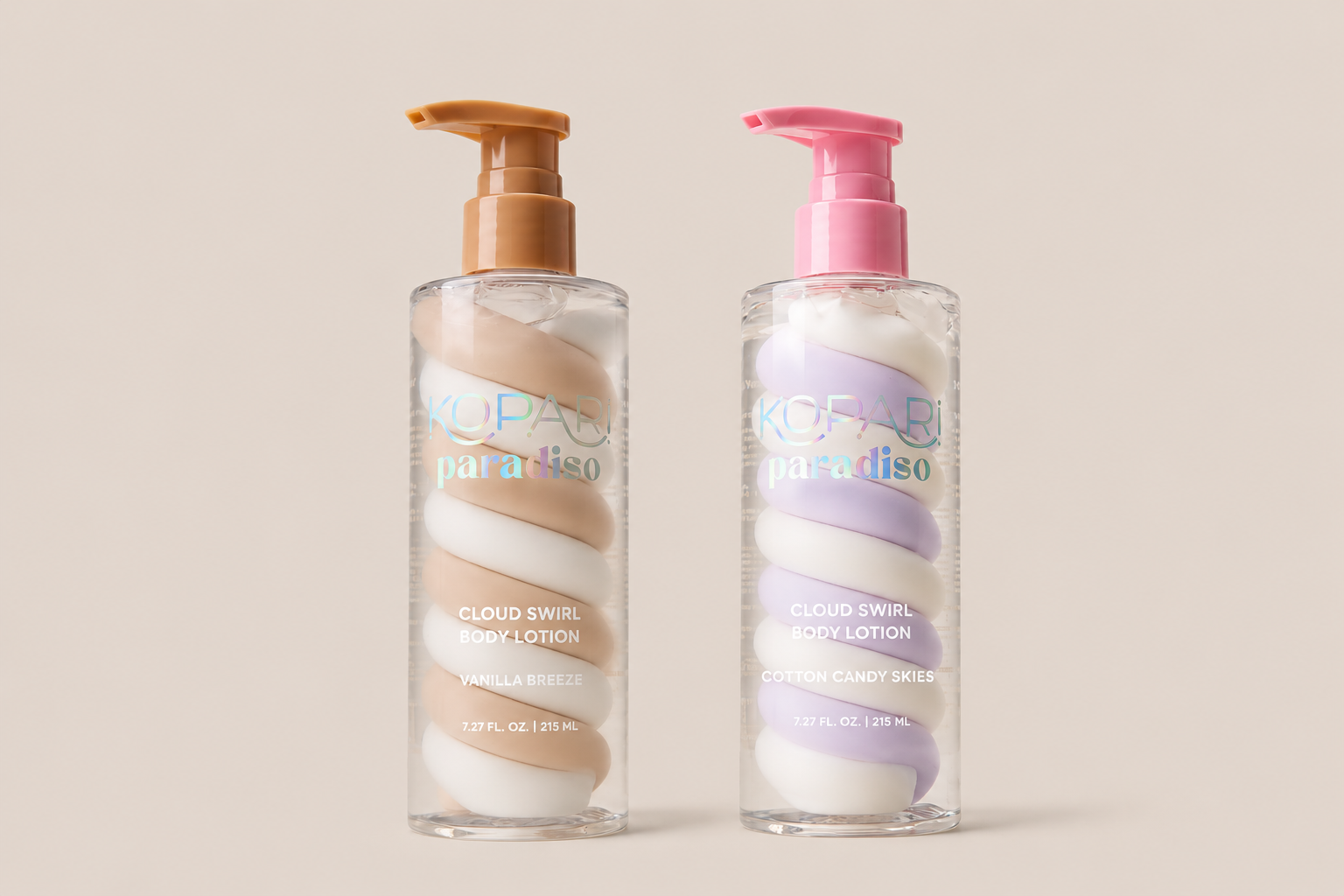 Kopari Paradiso Cloud Swirl Body Lotion | Instant Moisture, Fast-Absorbing | 3 Fragrance Duos
