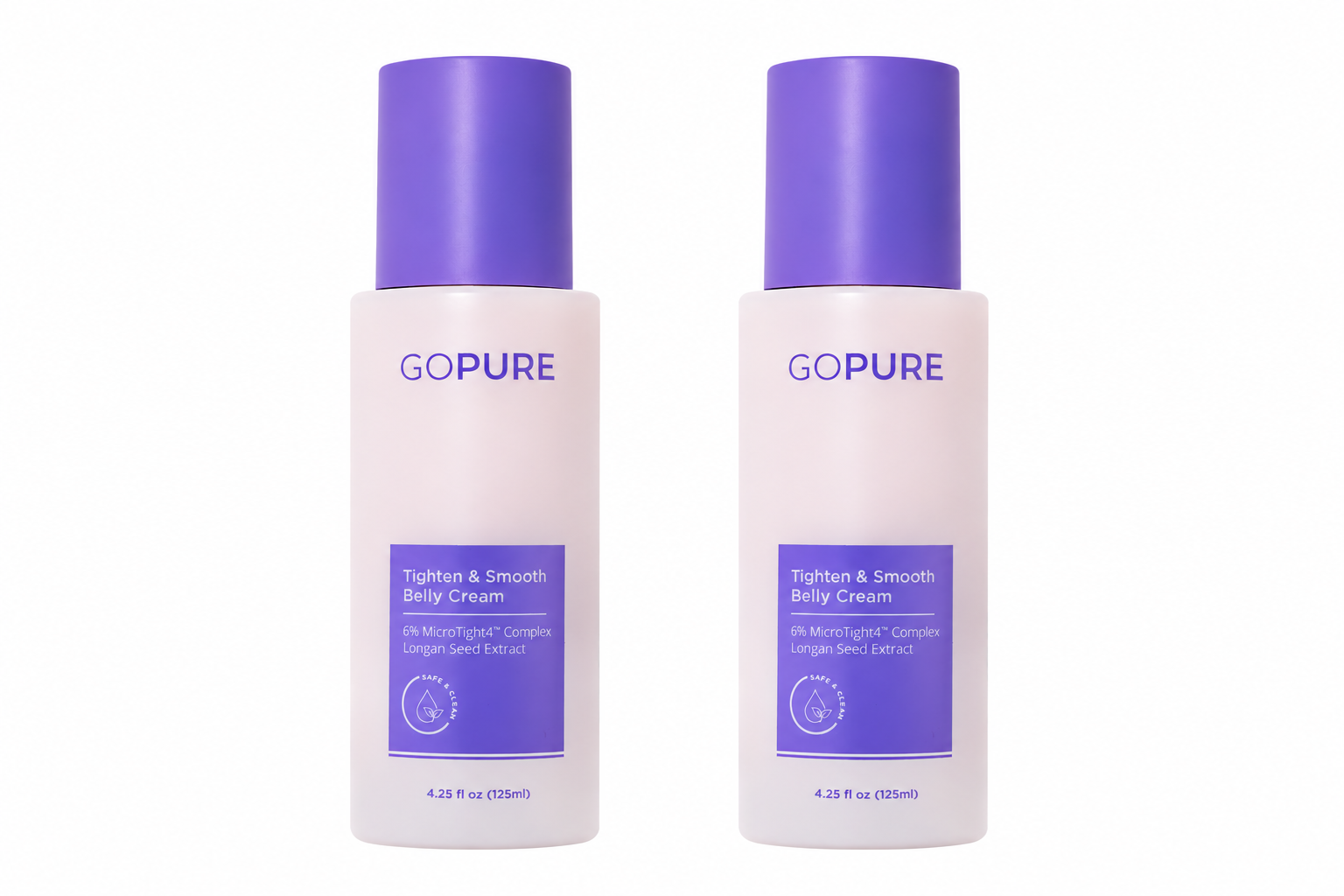 GOPURE Tighten & Smooth Belly Firming Cream | 6% MicroTight4 Complex | Stretch Marks & Loose Skin | 125ml